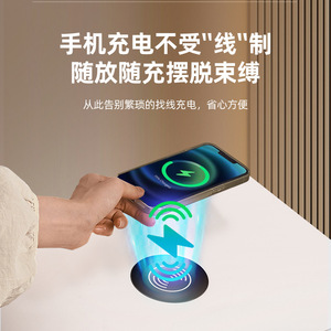 Cheminée électrique Limin 2000W avec chauffage au graphène, chauffe-table de chevet, chaleur domestique, effet de flamme décoratif - Product Image 2