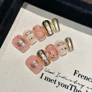 डिजाइन #2294 उच्च गुणवत्ता 10 पीसी वर्ग आकार सोने का रंग डिजाइन फ्रेंच प्रेस - Product Image 1