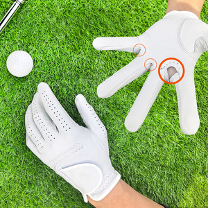 Guantes de Golf Profesionales de Cuero Genuino Cabretta al por Mayor con Logotipo Personalizado, Antideslizantes, Tallas S-XL, para Mano Izquierda - Product Image 5