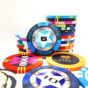 Jetons de poker imprimés en couleur, bon marché, de haute qualité, 14 grammes, en argile, pour jeux de cartes et de société - Product Image 1