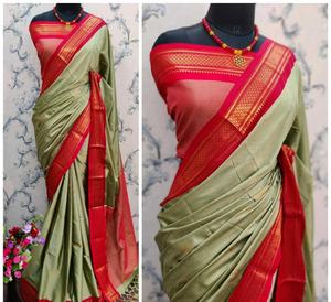 ชุดส่าหรีดีไซเนอร์ประดับเพชรและงานกอต้า พร้อมเสื้อคลุม - Product Image 3