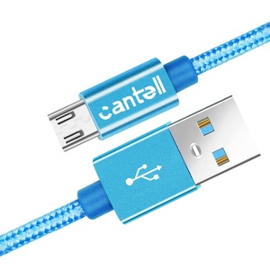 Cantell kho 24AWG 1m 1.5m bện Micro USB <span class=keywords><strong>8</strong></span> <span class=keywords><strong>Pin</strong></span> Cáp 2.4A đồng bộ cáp dữ liệu cho điện thoại di động Cáp USB - Product Image 2