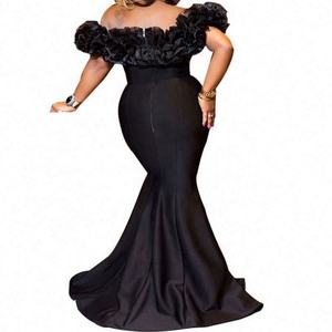 ファッションセクシータイトなイブニングフリルマーメイドウェディングドレス女性用プロムフロア丈パーティー - Product Image 2