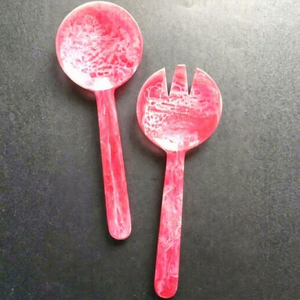 Cuillère de service en résine, design élégant, sans danger pour les aliments, idéale pour servir le riz, la salade, les pâtes et les accompagnements au quotidien - Product Image 1