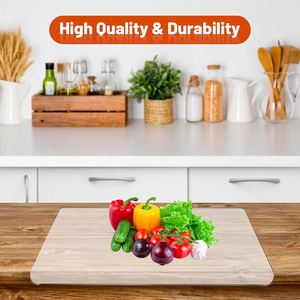 Kitchen Gadgets Non-Slip BPA-Free Food-Grade <b>Acrylic</b> Rectangle Cutting Board Counter Lip Bread Meat Veggies Fruits 17.5x13.5" - Product Image 6