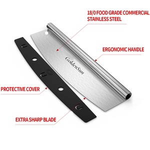 Accessori per <span class=keywords><strong>Pizza</strong></span> in acciaio inox <span class=keywords><strong>da</strong></span> 16 pollici coltello affilato taglierina per <span class=keywords><strong>Pizza</strong></span> affettatrice per <span class=keywords><strong>Pizza</strong></span> Rocker coltello con coperchio protettivo - Product Image 5