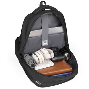 Sac à dos professionnel antivol en nylon imperméable de haute qualité avec logo personnalisé, multi-compartiments, élégant pour ordinateur portable et voyage - Product Image 6