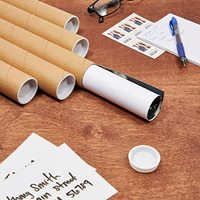 Recyclable 2 pouces de diamètre rond affiche emballage unique expédition tubes papier carton courrier tubes avec bouchons