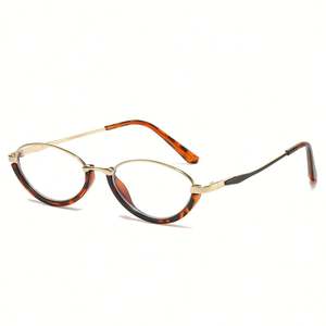 Gafas de Computadora con Marco Ovalado y Bloqueo de Luz Azul, Diseño Personalizado con Logotipo, Moda 2025, Gafas de Aleación Anti Luz Azul para Mujer - Product Image 5