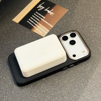Funda de Teléfono con Tarjetero de Aluminio para Mujer, Compatible con 17 Pro Max/16/15/14, Magnética, Antigolpes, Protección de 360°