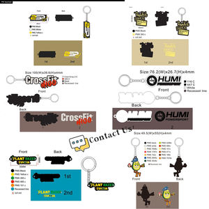 سلاسل مفاتيح هدايا أعمال مخصصة من بلاستيك PVC ناعم، ثنائية وثلاثية الأبعاد، تصميم شعارك الخاص، ميداليات مفاتيح مطاطية ناعمة - Product Image 3