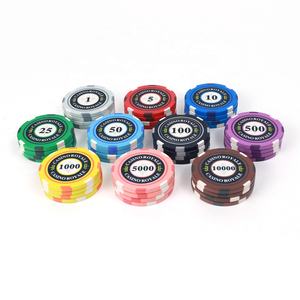 Jetons de <span class=keywords><strong>poker</strong></span> en céramique <span class=keywords><strong>Casino</strong></span> royale jetons colorés 39mm 10g avec conception de dénomination personnalisée 500 pièces par boîte en mousse intérieure pour les jeux - Product Image 3
