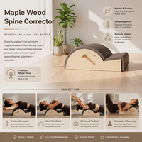 Correcteur de posture en bois d'érable de qualité commerciale MJD, équipement de Pilates, adapté à une utilisation en yoga en intérieur.