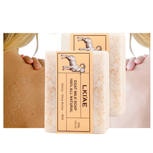 Lkiae Doux Savon <span class=keywords><strong>de</strong></span> Bain Naturel Moussant Nourrissant pour Peau <span class=keywords><strong>de</strong></span> Bébé, à l'Huile <span class=keywords><strong>de</strong></span> Coco et <span class=keywords><strong>Lait</strong></span> <span class=keywords><strong>de</strong></span> Chèvre, Adoucissant, Éclaircissant, Améliore l'Élasticité - Product Image 2