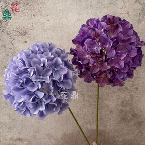Fleurs artificielles d'hortensia Hua Ding imprimées en 3D en plastique et soie pour décoration de mariage et accessoires d'arche - Product Image 4