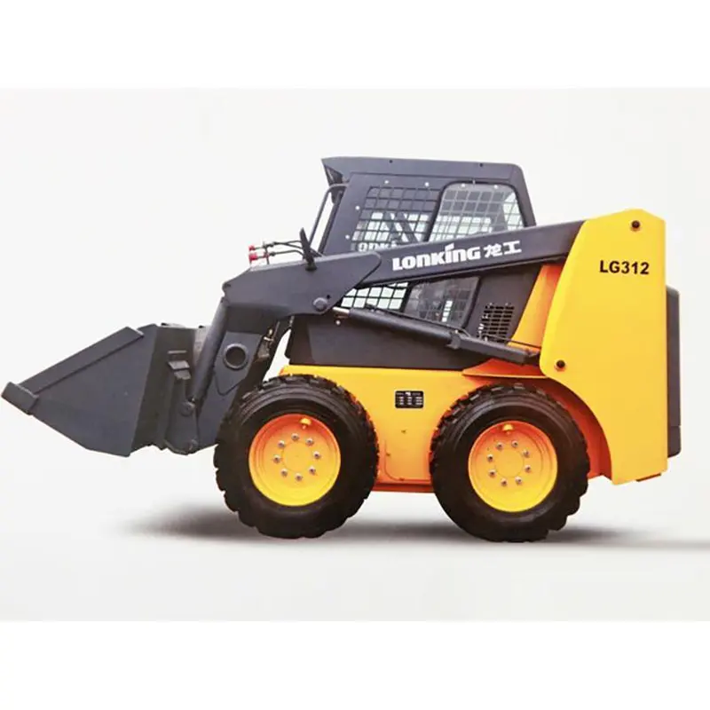 Lonking 1230kg High Quality Factory Price Mini Skid Steer Loader with Low Price LG312 Joystick Control 3