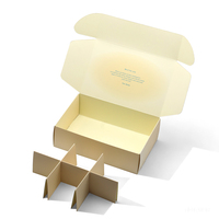 Boîte d'emballage pliable en carton pour gâteaux, biscuits et pâtisseries, avec logo personnalisé et séparateurs