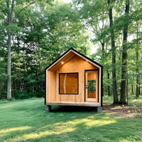 Ruang Sauna A-Frame Kayu Cedar Merah Solid Modern WDT 6KW dengan Pemanas Inframerah Jauh Ramah Lingkungan, Manfaat Kesehatan, Mudah Dipasang di Villa