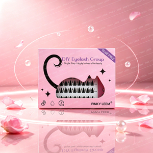 Salon Quality at Home Wispy Volume DIY Cluster <b>Lashes</b> Pre Glued Transparent Band for Dramatic Eye Everyday Look - Product Image 4