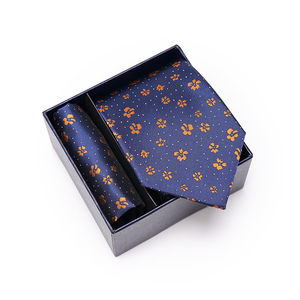 Wedding Gift Mens <strong>Ties</strong> and Pocket Square Sets Yellow and <strong>Purple</strong> With Brand Name - Product Image 3