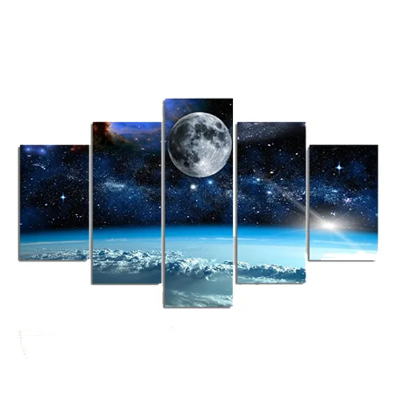 Chinese Factory Price Home Decor Wall Art Painting On Canvas oil painting seven wall arts 5 panel canvas painting