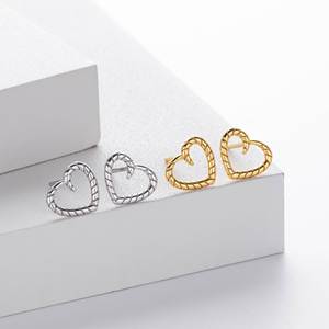 Pendientes de Plata de Ley S925 con Corazón Vintage, Elegantes y Finos, para Mujer, Ideales para Bodas, Nueva Llegada SPJ - Product Image 2