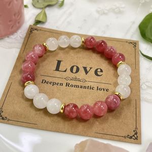 Bracelet en pierre naturelle avec perles de verre colorées, géométrie sacrée, service d'exportation mondial de premier ordre, logo gravé - Product Image 3