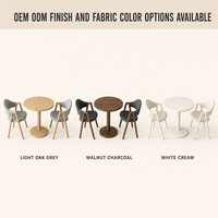 Ensemble table et chaises de réception et de réunion minimalistes, modernes et décontractés pour petits espaces ; petite table ronde pour balcon de café