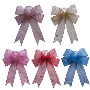 Cinta de Tul con Lentejuelas JQ para Decoración Navideña, Lazos, Manualidades, Envoltura de Regalos, Diseño Floral y de Puntos - Product Image 1