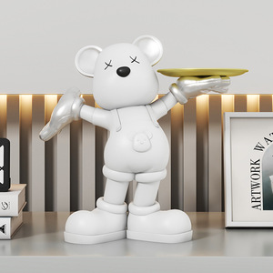 Ornamento da Scrivania Modello Orsetto - Artigianato in Resina Dipinto a Mano per Decorazione Tavolo da <span class=keywords><strong>Caffè</strong></span> Ingresso Casa Nuova - Product Image 5