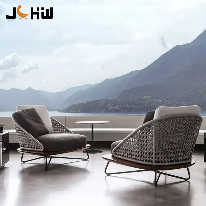 Fornitura di fabbrica nordico per il tempo libero esterno divano giardino in Rattan mobili combinazione divano sedia da giardino mobili da esterno