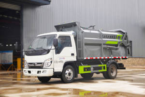 Foton รถบรรทุกขยะ4CBM ข้างรถเทรลเลอร์ขนาดเล็ก5 CBM รถดัมพ์ขยะข้างรถบรรทุกขยะ - Product Image 4