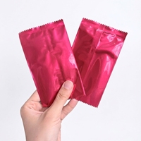 Bolsa de Plástico Metálica Roja con Sello Central para Tarjetas Coleccionables, Paquete de Cartas Misteriosas, Venta al Por Mayor
