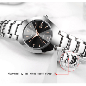 นาฬิกาควอตซ์กันน้ำ <span class=keywords><strong>WLISTH</strong></span> S543 รุ่น Lover's ตัวเรือนสแตนเลสสตีล พร้อมปฏิทินและวันที่อัตโนมัติ เหมาะสำหรับธุรกิจ - Product Image 2