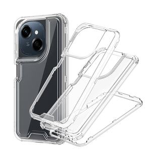 <span class=keywords><strong>Coque</strong></span> <span class=keywords><strong>de</strong></span> protection 360° antichoc 3 en 1 transparente pour téléphones portables Tecno Spark 20 40 Pro Plus Camon 40 Pro - Product Image 1
