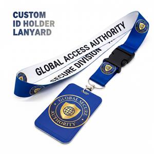Porta Tarjetas de Identificación de Plástico ABS con Diseño Personalizado, Cordones Desmontables de Poliéster, Logotipo Personalizado - Product Image 1