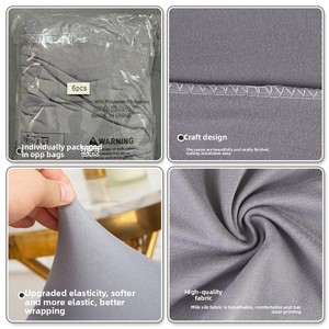 Funda de Silla de Comedor de Poliéster Antideslizante, Resistente al Desgaste y al Polvo, de Color Sólido para Todas las Estaciones, Ajuste Universal, Marca Fjord, Moderna - Product Image 2