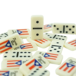 3005 Jeu de <span class=keywords><strong>dominos</strong></span> miniatures économiques, motif <span class=keywords><strong>drapeau</strong></span> de Porto Rico, faible MOQ, <span class=keywords><strong>dominos</strong></span> double 6, logo imprimé par transfert thermique pour jeu de table - Product Image 4