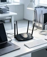 Routeur sans fil double bande Gigabit WiFi 6 AX1800 Tenda AX1803 d'occasion Xinsuhang, 1774 Mbps, 4 antennes 6dBi, OFDMA, MU-MIMO, WPA3
