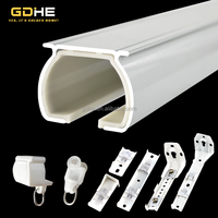 Rail de rideau en alliage d'aluminium de haute qualité, rail de rideau pliable en S, rail de rideau silencieux à montage au plafond, longueur personnalisée de 15 pieds