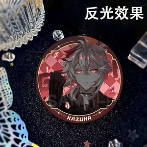 Juego <span class=keywords><strong>Genshin</strong></span> <span class=keywords><strong>Impact</strong></span> Cosplay insignia reflectante Balladeer Wanderer Tartaglia Kaedehara Kazuha Xianyun Morax Zhongli colección de pines - Product Image 6