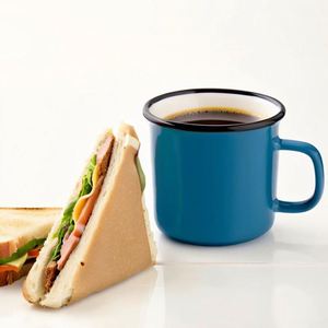 Taza de Café de Metal con Logotipo Impreso, Taza de Esmalte Personalizada para Promoción, Actividad Corporativa, Regalo Empresarial - Product Image 3