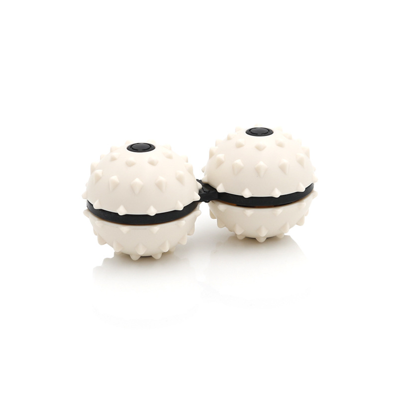 HelloWorld 2021 New Arrival Trending Wholesale Home Office Stress Relief Siamese Massage Ball Fidget Rotating Spinner