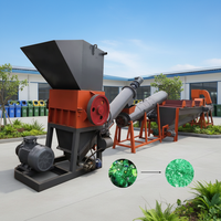 Usine de lavage de plastique haute capacité pour le recyclage, ligne de lavage à chaud pour bouteilles PET, équipement de nettoyage et de séchage des flocons de plastique