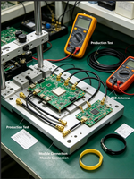 Câble coaxial court U.FL U.FL Mini RG1.13 en cuivre toronné 50 Ohm pour antenne de module sans fil WiFi GPS LoRa IoT PCB