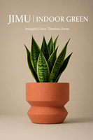 Pot Bunga Geometris dari Semen Terrazzo, Tahan UV, Tahan Beku, Wadah Tanaman Dekoratif