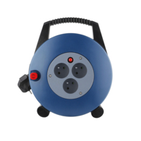Pheiyon CE GS Compact 10M Boîtier enrouleur de câble européen mini 3 prises USB-C H05VV-F 16A avec disjoncteur thermique IP20 pour atelier