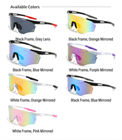 Nouvelles Lunettes de Cyclisme et de Randonnée Unisexe pour Sports de Plein Air, Monture PC, Verres Miroir, Protection UV, Conception Coupe-Vent