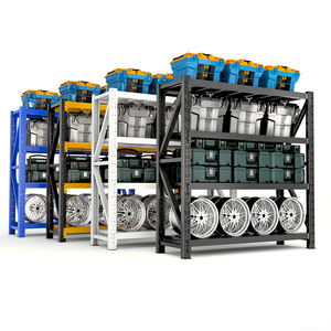 Estanterías Metálicas <span class=keywords><strong>de</strong></span> Almacenamiento para Garaje, 4 Niveles, Capacidad <span class=keywords><strong>de</strong></span> Carga Ligera, 200 kg por Nivel, Ajustables, Precio <span class=keywords><strong>de</strong></span> Fábrica - Product Image 2