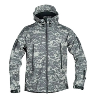Veste imperméable d'extérieur taille XXL, en polaire chaude pour l'hiver, en tissu peau de requin, imperméable, camouflage, pour la randonnée et l'alpinisme